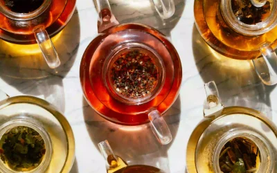 Multiple Himalayan tea varieties brewing in a pot